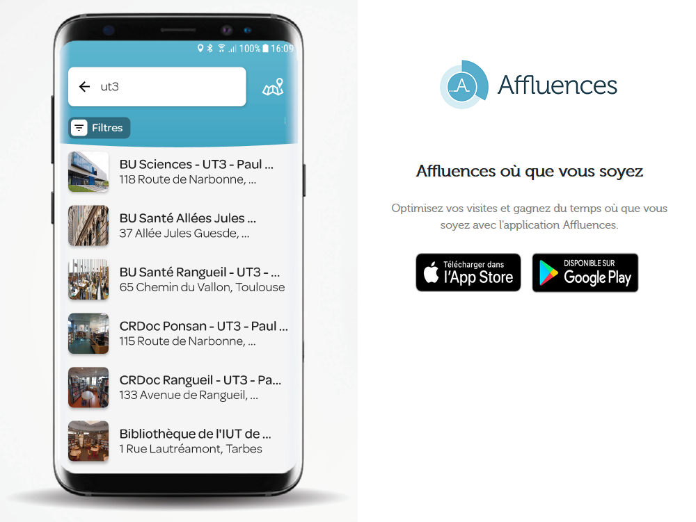 Affluence sur smartphone